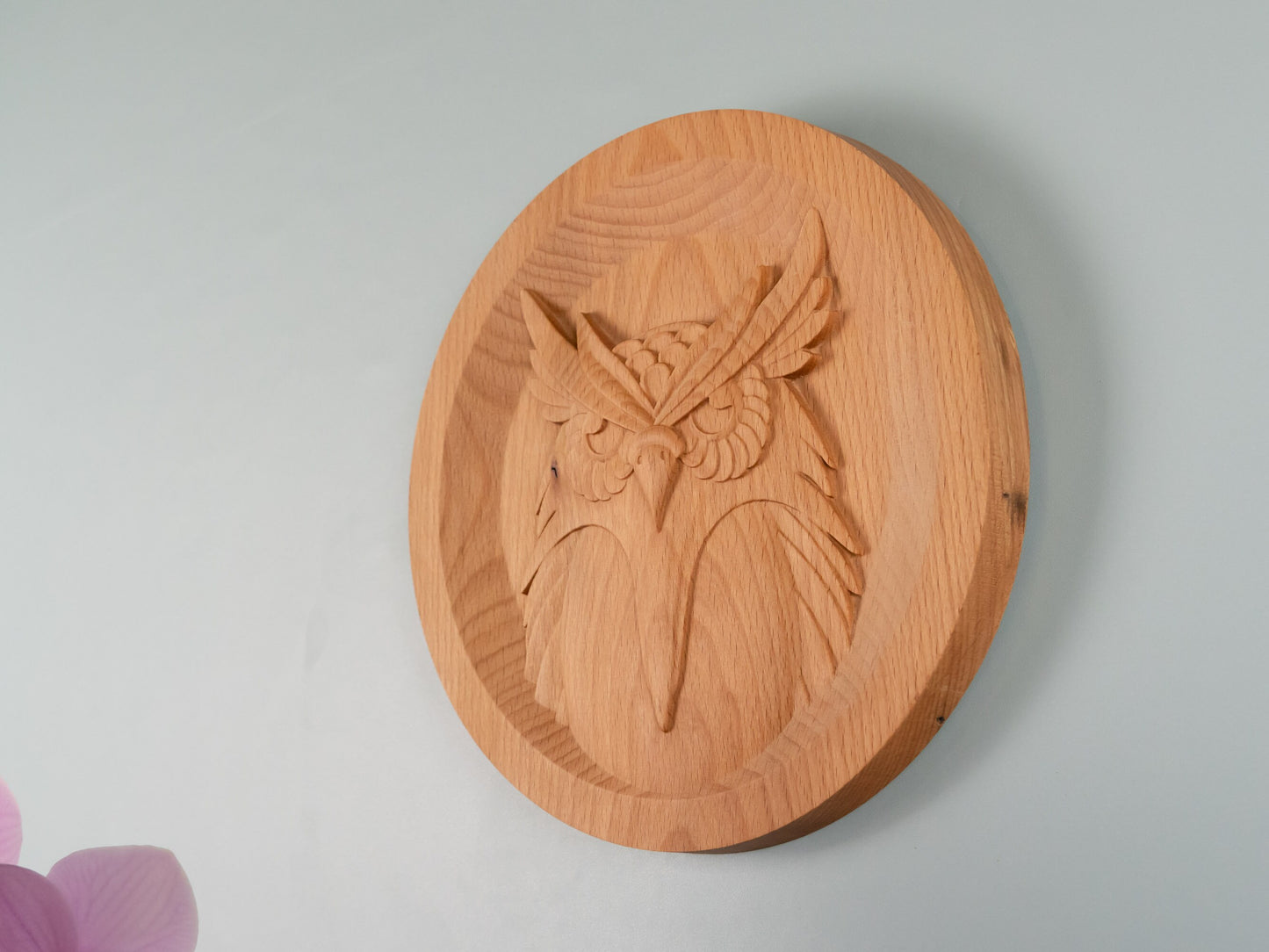 Wooden Owl Decor,Wall decor,home decor,Wood relief sculpture ,Wood Wall Hanging, Wood Carving,living,Home Decoration