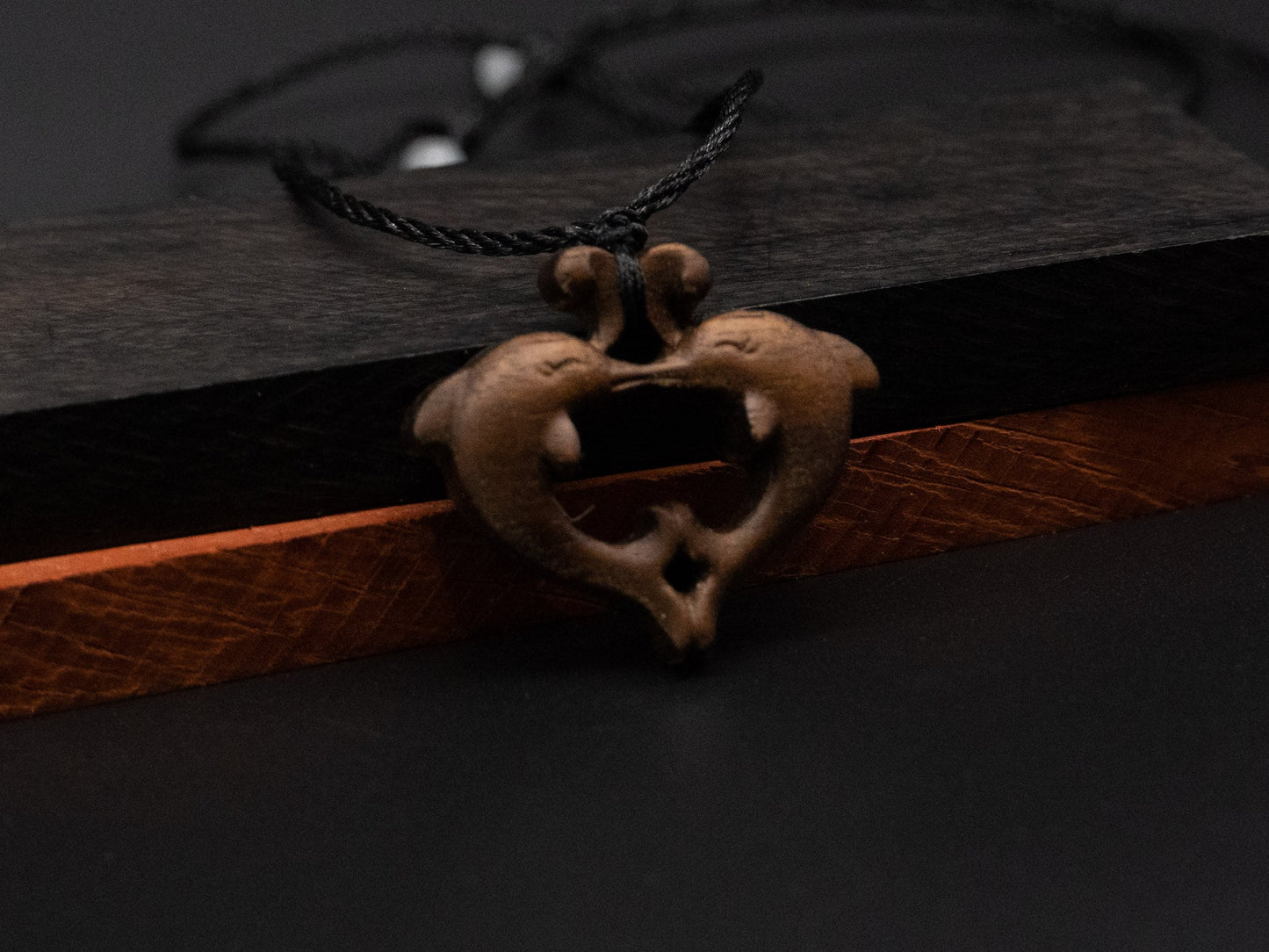 dolphin pendant,dolphin necklace,wood carving,wooden dolphin pendant,carve pendant,carve dolphin pendant,carve wooden pendant