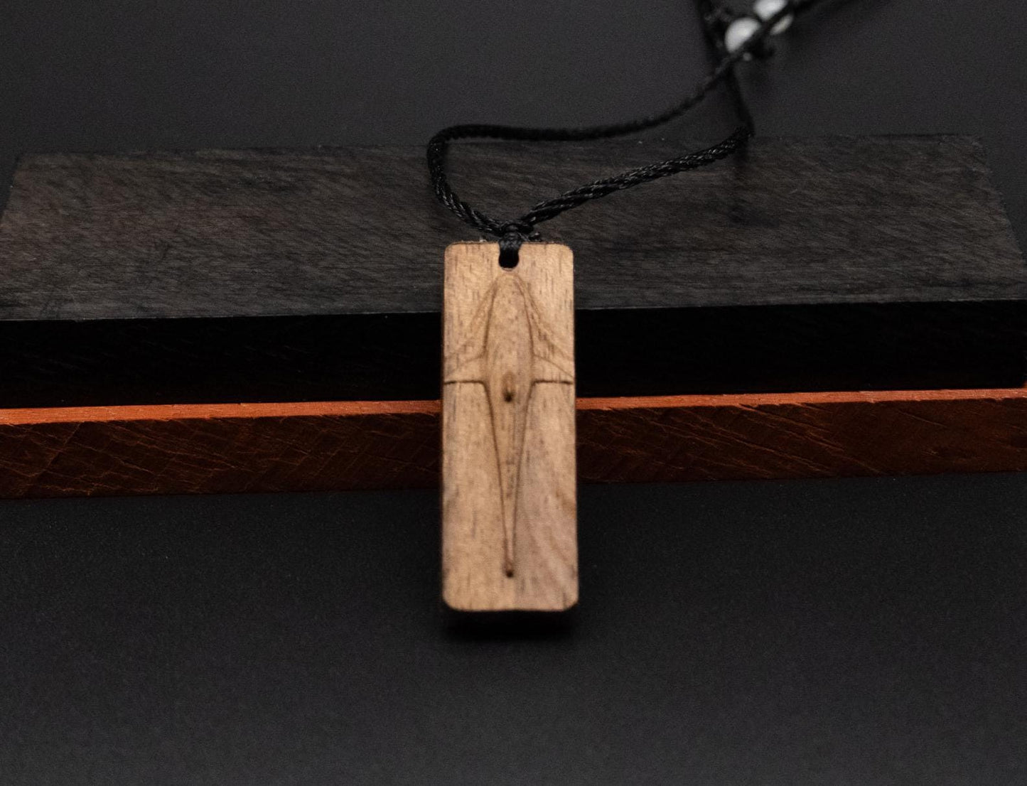 shark pendant,shark necklace,swim shark,wood carving,engraved necklace,carve shark pendant,carve wood pendant,wooden shark