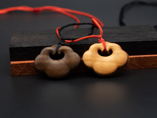 clouds necklace,clouds pendant,clouds jewelry,wood pendant,wood clouds pendant,wood carving,carve wooden pendant,pingansuo