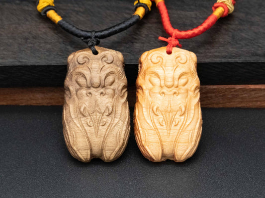 Cicada Wooden Pendant Necklace , Black Walnut wood ,Cherry Wood Jewelry, Symbolizing Rebirth ,Renewal, Unique Animal Jewelry Gift